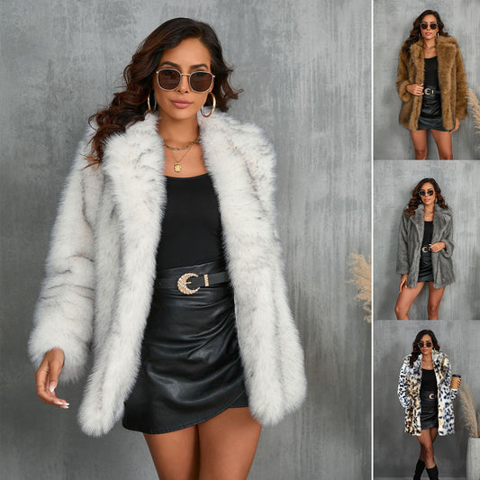 Manteau à col en fourrure Toka